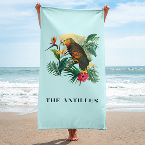 Beach Towel - Vincentian Parrot - Sky Blue